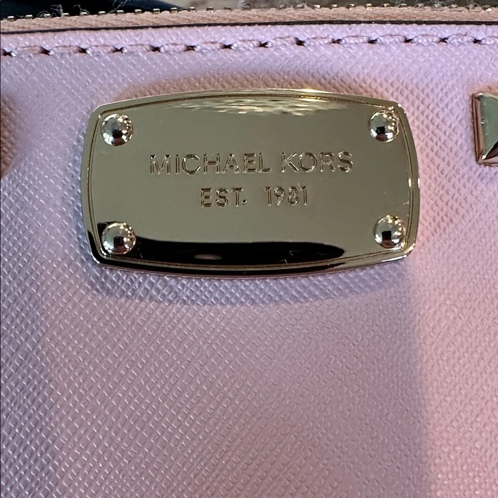Micheal Kors Pink Studded Clutch